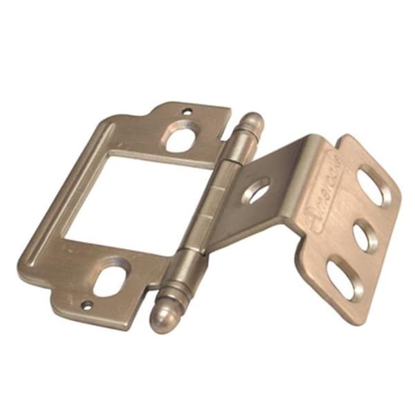 Hd A03180TB G10 PK Amerock Full Inset Partial Wrap Free Swinging Ball Tip Hinge For 0.75 in. Doors; Satin Chrome Single A03180TB G10 PK - main